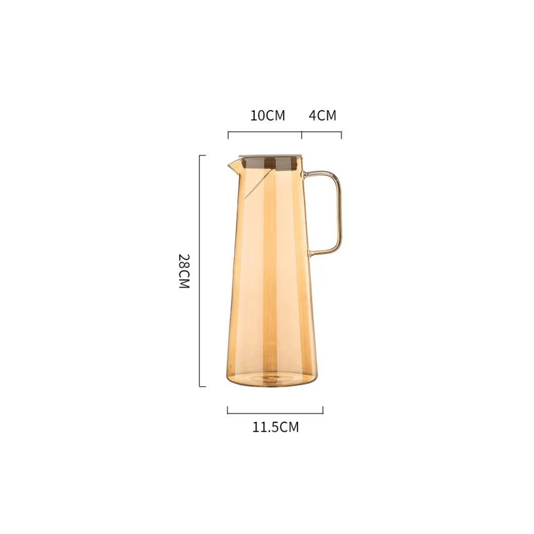 Amber Smoky Nordic Light Luxury Glass Cold Kettle Set with 4 Glasses
