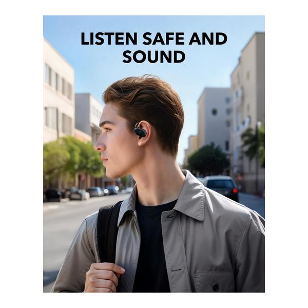 Soundcore V20i by Anker Open-Ear Headphones, Adjustable Ear Hooks, Ultra-Comfort, Snug Fit, Powerful Sound, Clear Calls, IP55, 36H Playtime, Bluetooth 5.4 Wireless Earbuds, Multipoint Connection