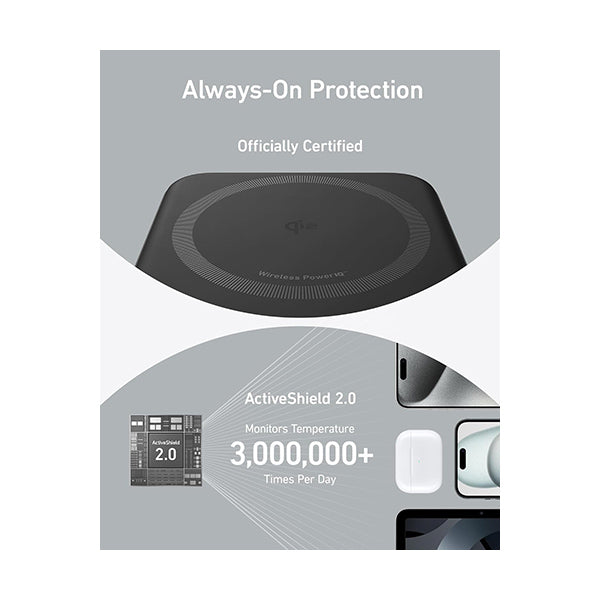 Anker MagGo Power Bank, Qi2 Certified 15W Ultra-Fast MagSafe-Compatible Portable Charger, 10,000mAh Battery Pack with Smart Display & Foldable Stand, For iPhone 16/15/14/13 Only (USB-C Cable Included)
