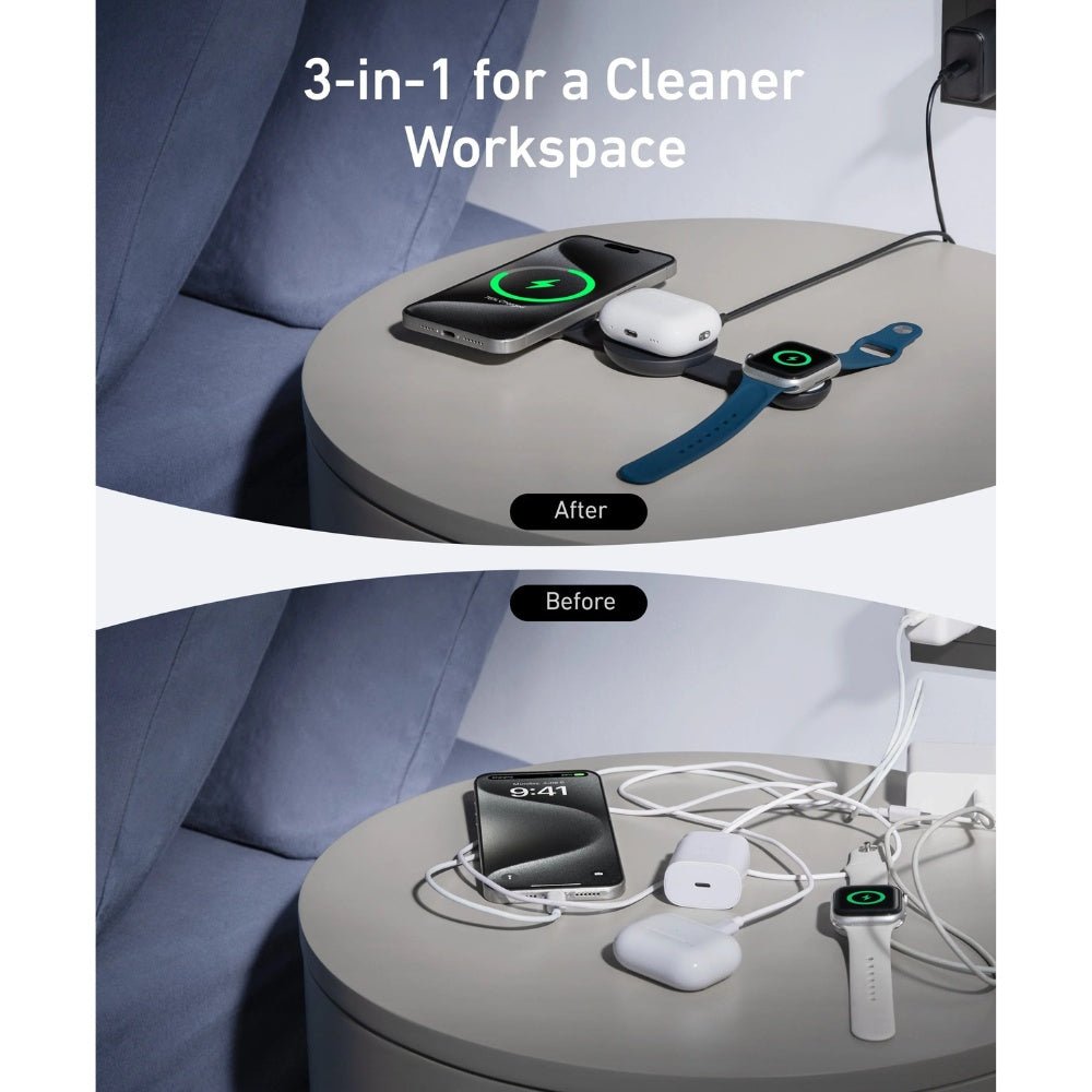 Anker MagGo Wireless Charging Station 3 in 1 Foldable Pad
