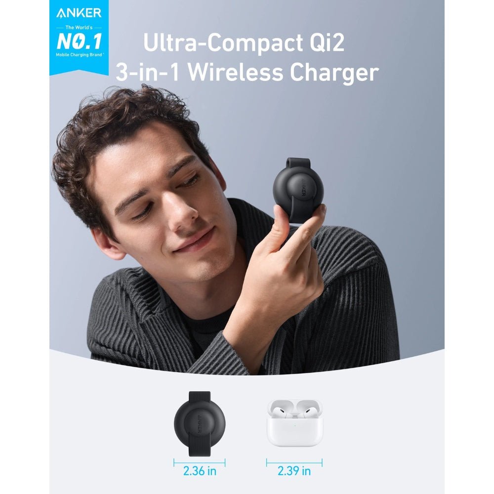 Anker MagGo Wireless Charging Station 3 in 1 Foldable Pad