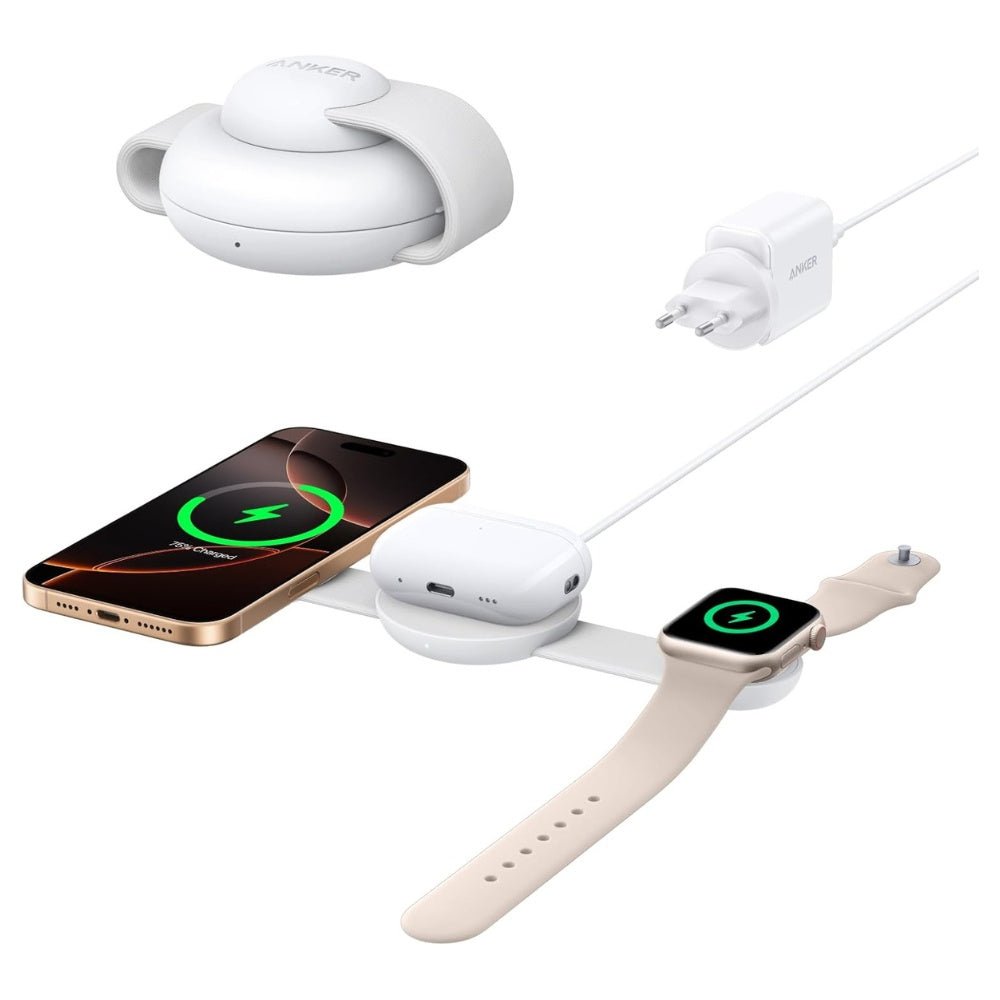 Anker MagGo Wireless Charging Station 3 in 1 Foldable Pad