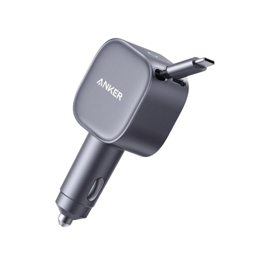 Anker USB-C Car Charger 75W Built-In Retractable Cable