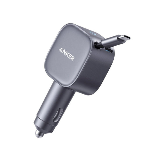Anker USB-C Car Charger 75W Built-In Retractable Cable