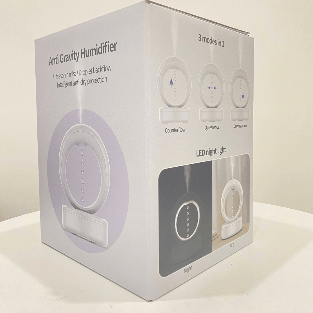 Anti-Gravity Cool Mist Humidifier – 680ml Quiet Air Diffuser with LED & Auto Shut-Off