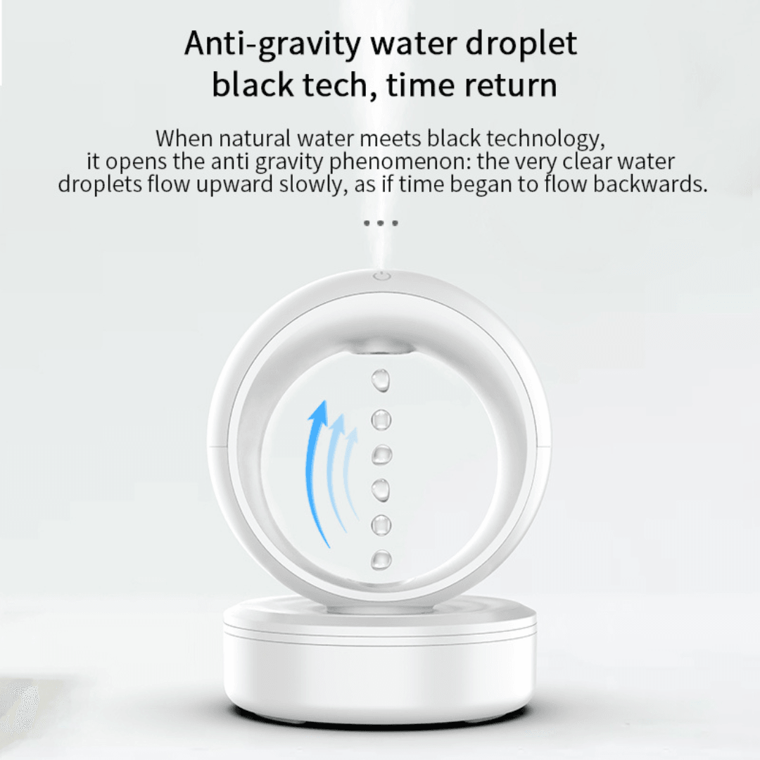 Anti-Gravity Cool Mist Humidifier – 680ml Quiet Air Diffuser with LED & Auto Shut-Off