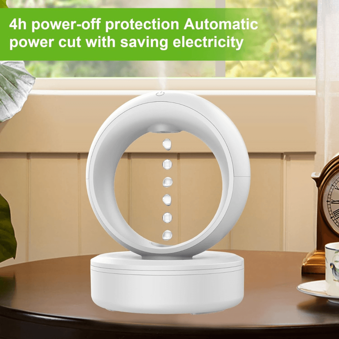 Anti-Gravity Cool Mist Humidifier – 680ml Quiet Air Diffuser with LED & Auto Shut-Off