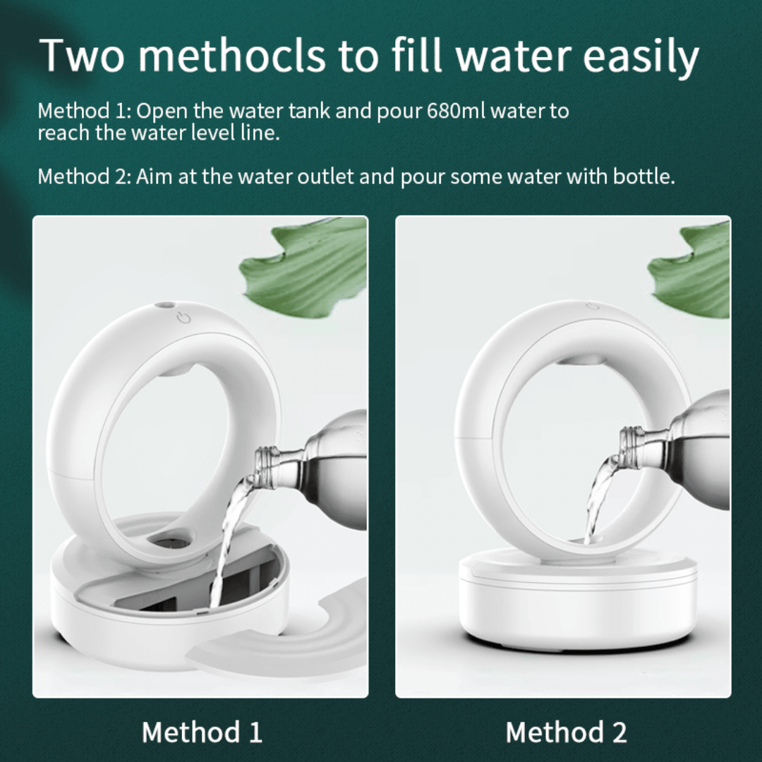 Anti-Gravity Cool Mist Humidifier – 680ml Quiet Air Diffuser with LED & Auto Shut-Off
