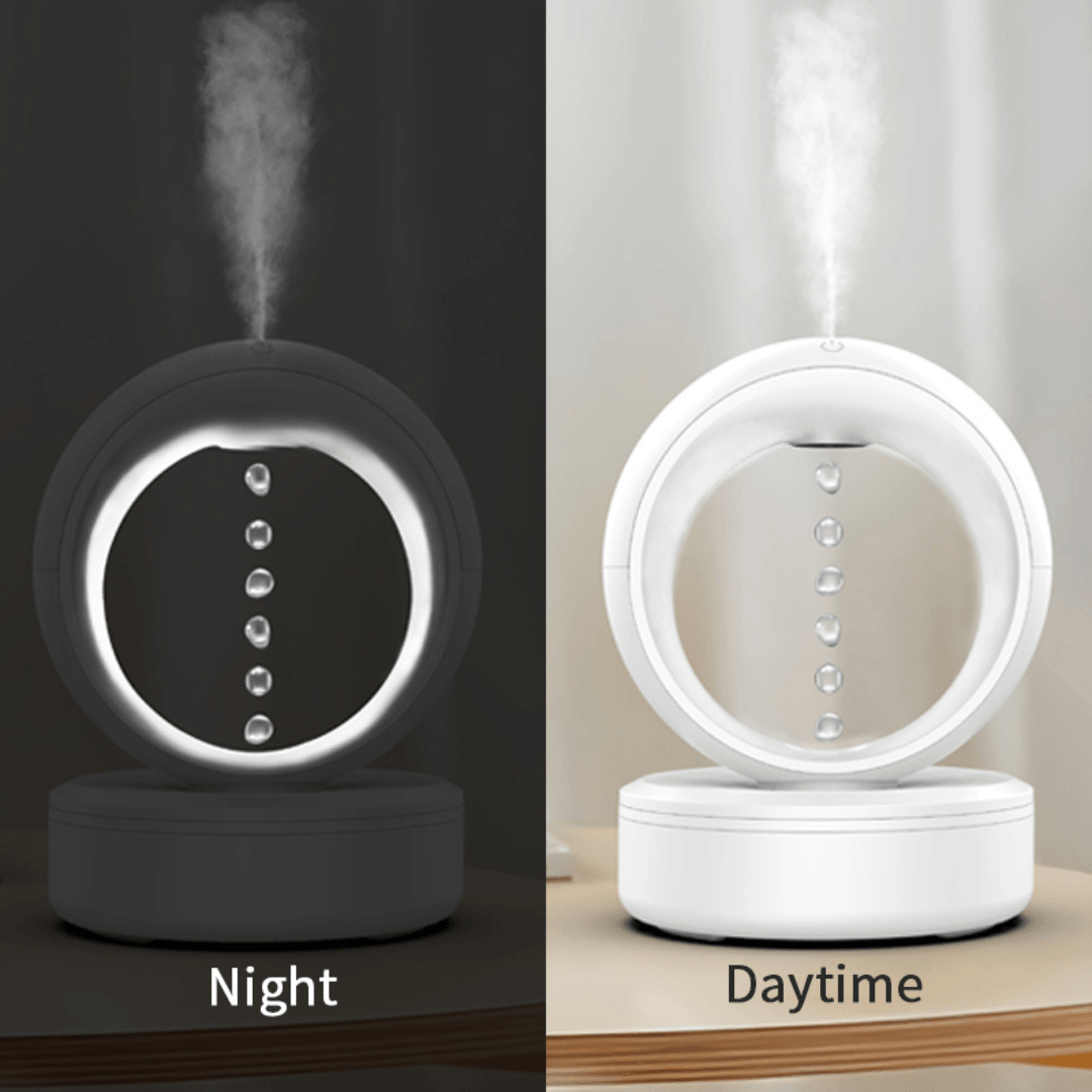 Anti-Gravity Cool Mist Humidifier – 680ml Quiet Air Diffuser with LED & Auto Shut-Off