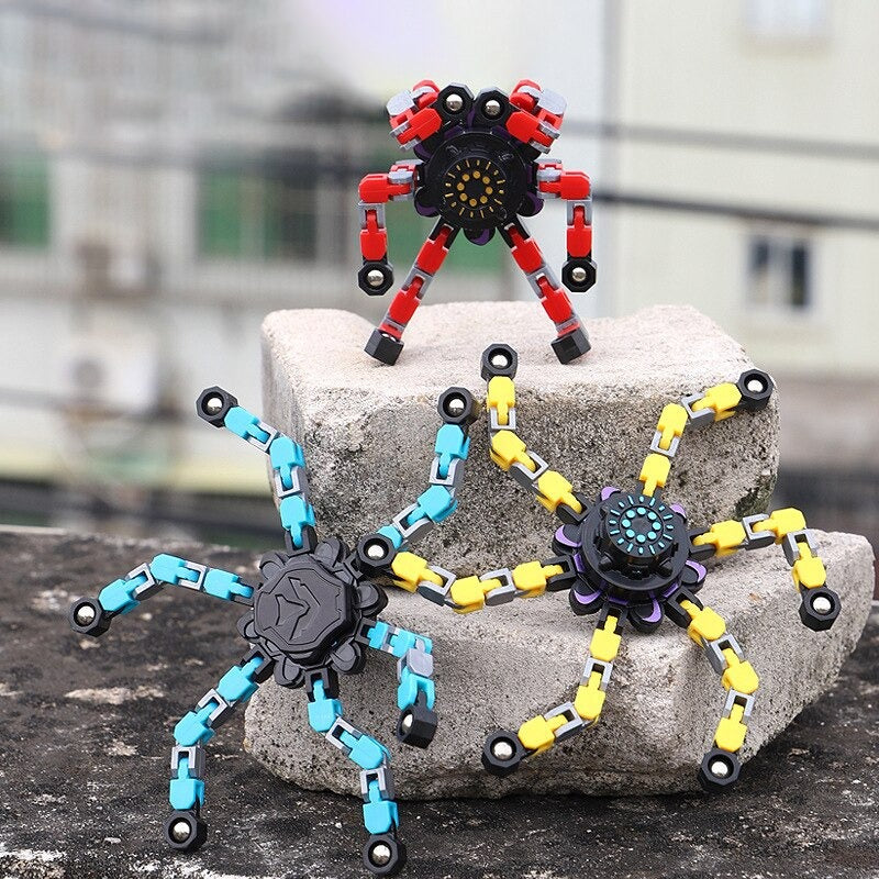Antistress Chain Fidget Spinner Toy Anti Stress Relief Toy Deformable Hand Spinner Child Adult Chain Decompression Gifts Toys