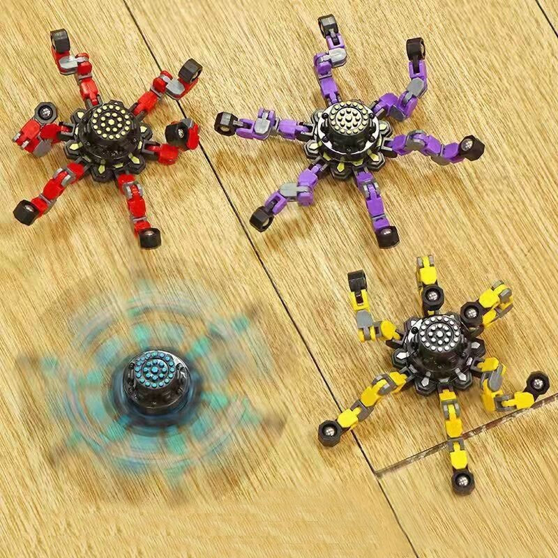 Antistress Chain Fidget Spinner Toy Anti Stress Relief Toy Deformable Hand Spinner Child Adult Chain Decompression Gifts Toys