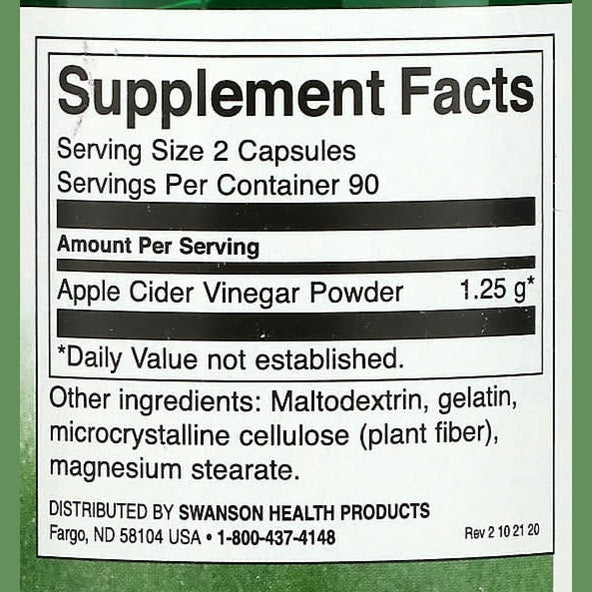 Apple Cider Vinegar Swanson