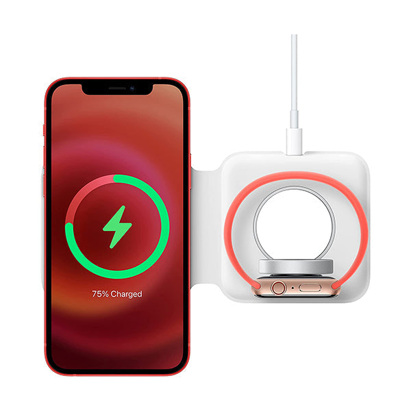 Apple MagSafe Duo - Wireless Charger with Fast Charging Capability, Type C Wall Charger, Compatible with iPhone, AirPods and Watch