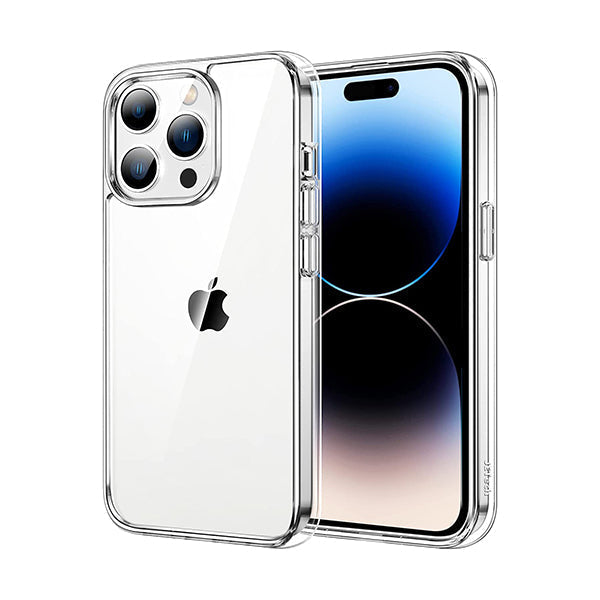 Crystal Clear Case for iPhone 14 Pro, Shockproof Thin Silicone Cover, Slim Transparent TPU Phone Case