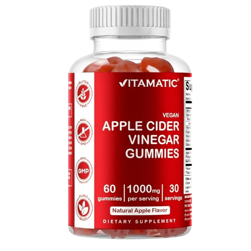 Vitaminic Apple Cider Vinegar Gummies, 1000mg per Serving, 60 Vegan Gummies