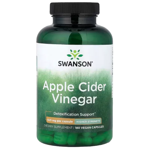 Swanson Apple Cider Vinegar Higher Strength 625 mg 180 Vegan Capsules