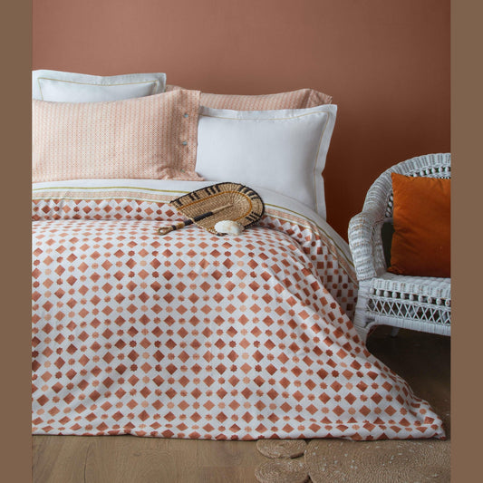 KING TENCEL DUVET COVER SET TERRA TERRACOTA