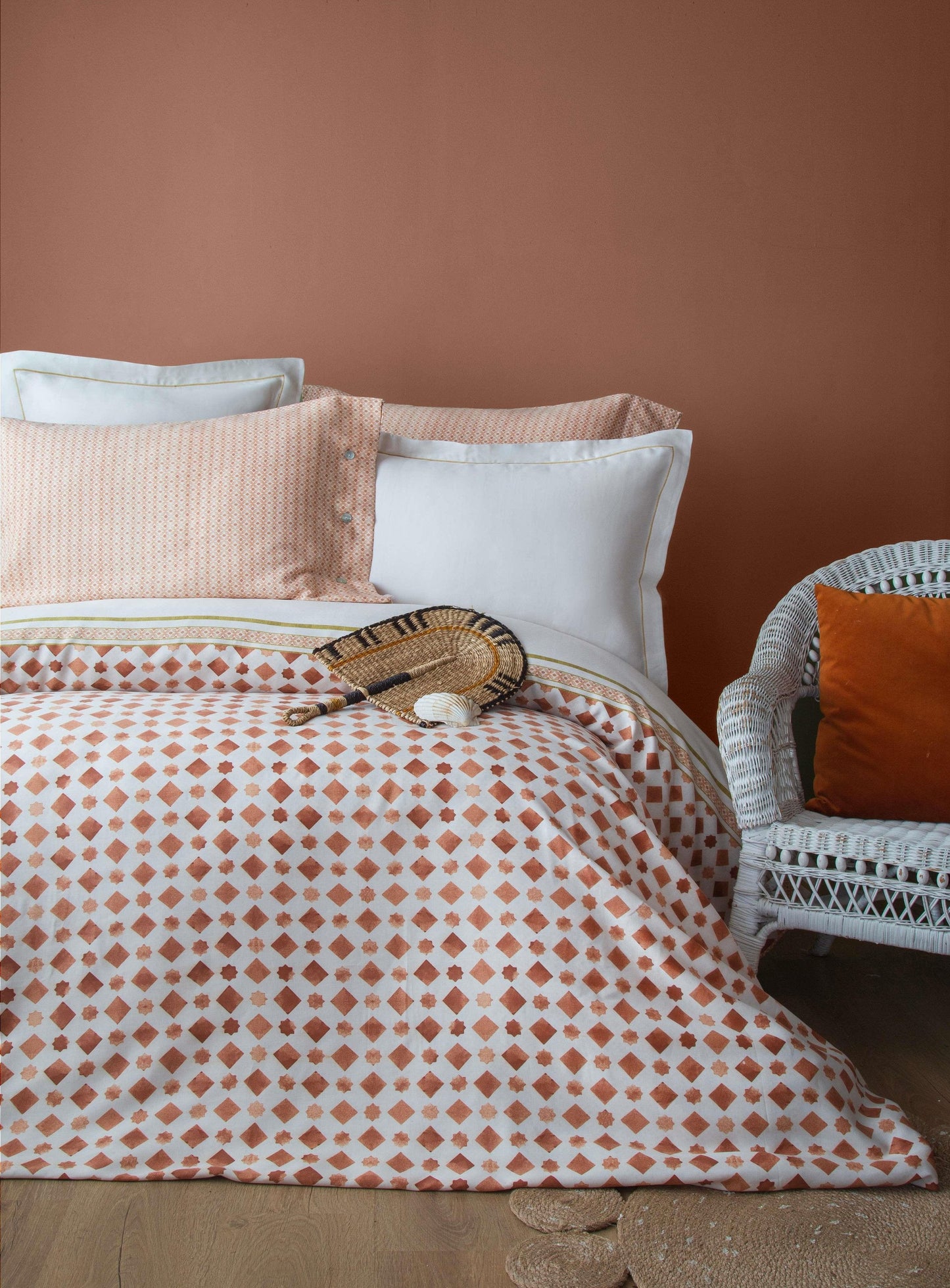 DOUBLE TENCEL DUVET COVER SET TERRA TERRACOTA