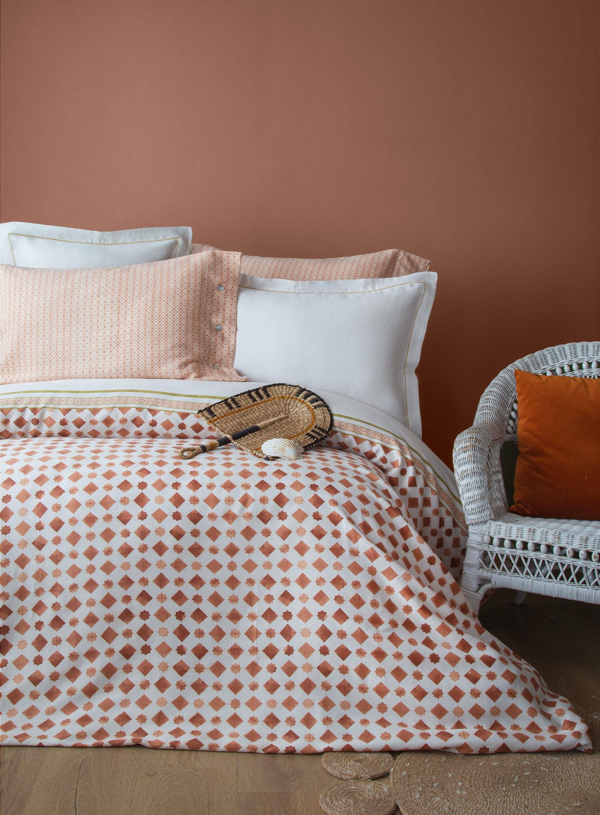 DOUBLE TENCEL DUVET COVER SET TERRA TERRACOTA