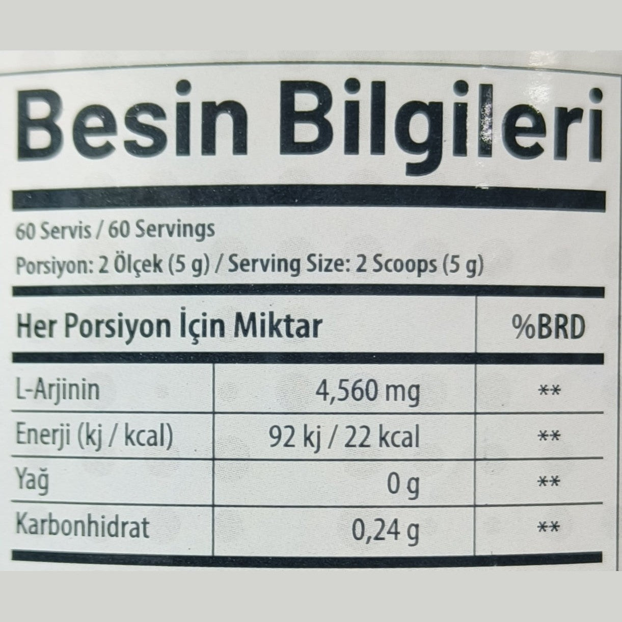Arginine Torq 60 Servings