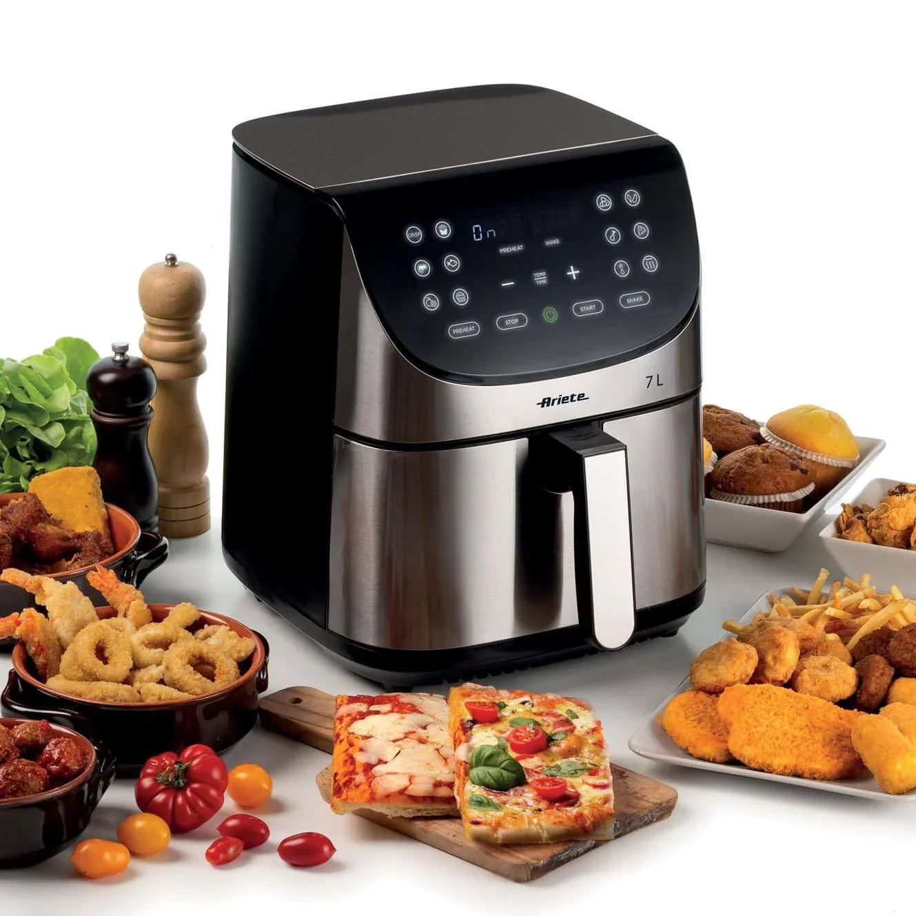 Ariete Digital Air Fryer 7L, Black Matt,1800W