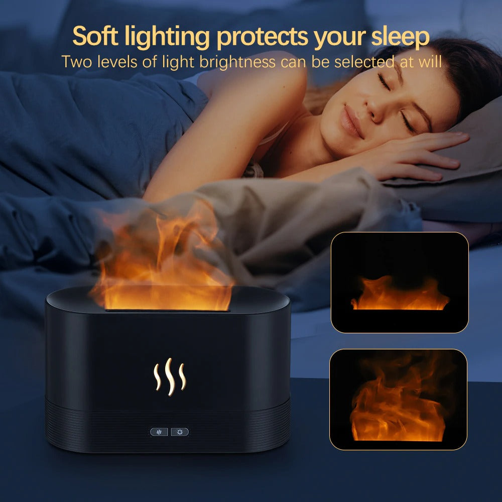 Aroma Diffuser Air Humidifier Ultrasonic Cool Mist Maker Fogger Led Essential Oil Flame Lamp Difusor Room Fragrance Mist Maker