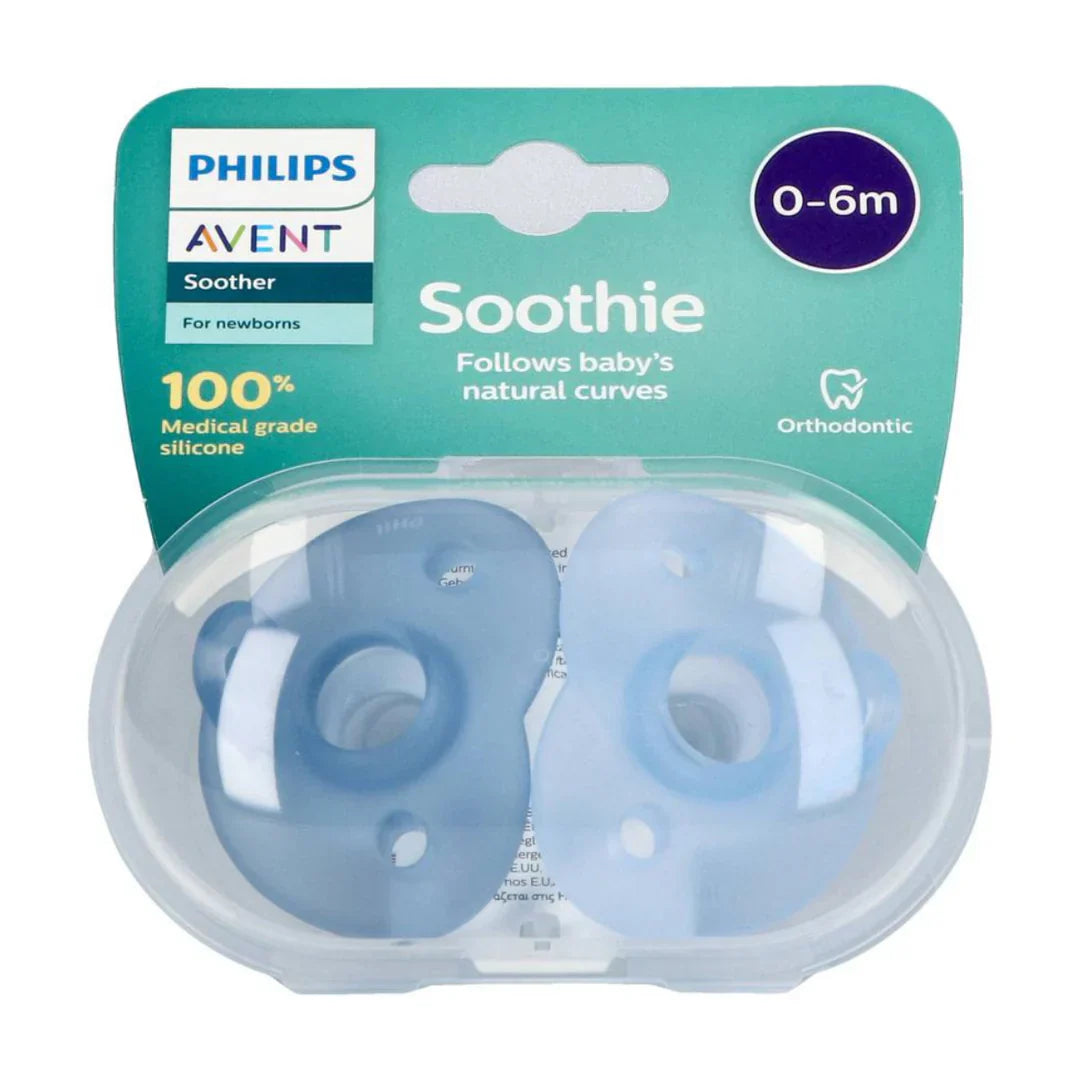 Avent - 2 Curved Soothie Mix 0-6m+