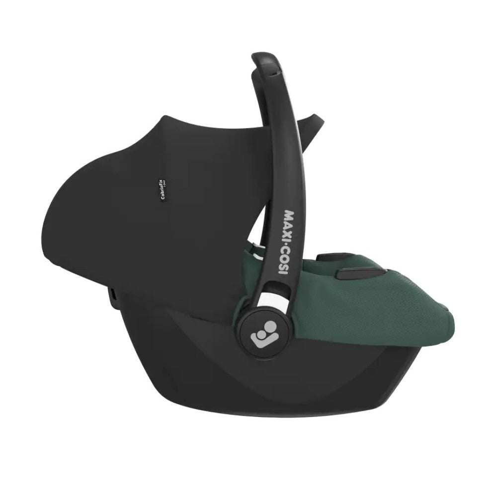 Maxi-Cosi - Fame 4pcs Bundle - Fame Stroller - Travel System - Carrycot - Cabriofix i-size Car Seat Cariofix i-size  Base - Twilic Green