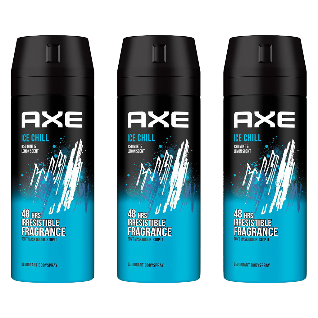 Axe Ice Chill 48H Spray Deodorant For Him - Pack Of 3 - Medaid International