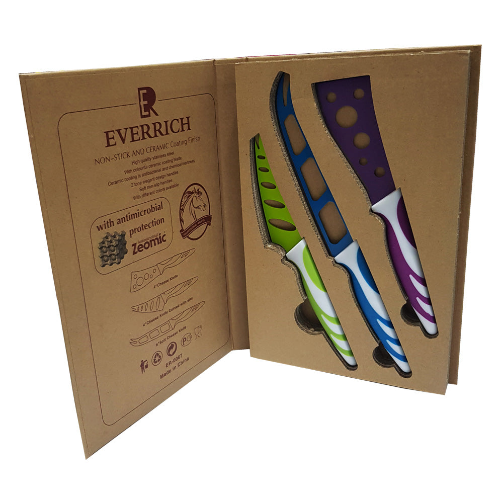 Everrich, Professional Cheese  Knife Set Of 3 Pcs