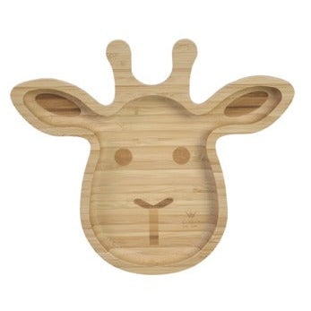 Bambam Bamboo Plate Giraffe Suction Eco-Friendly Kids Dish