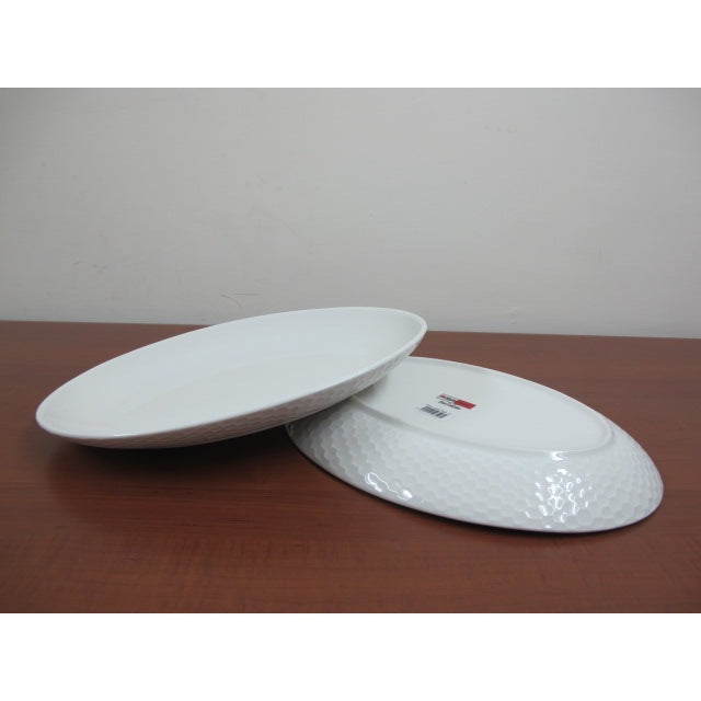 Porcelain Oval Plate; 14"