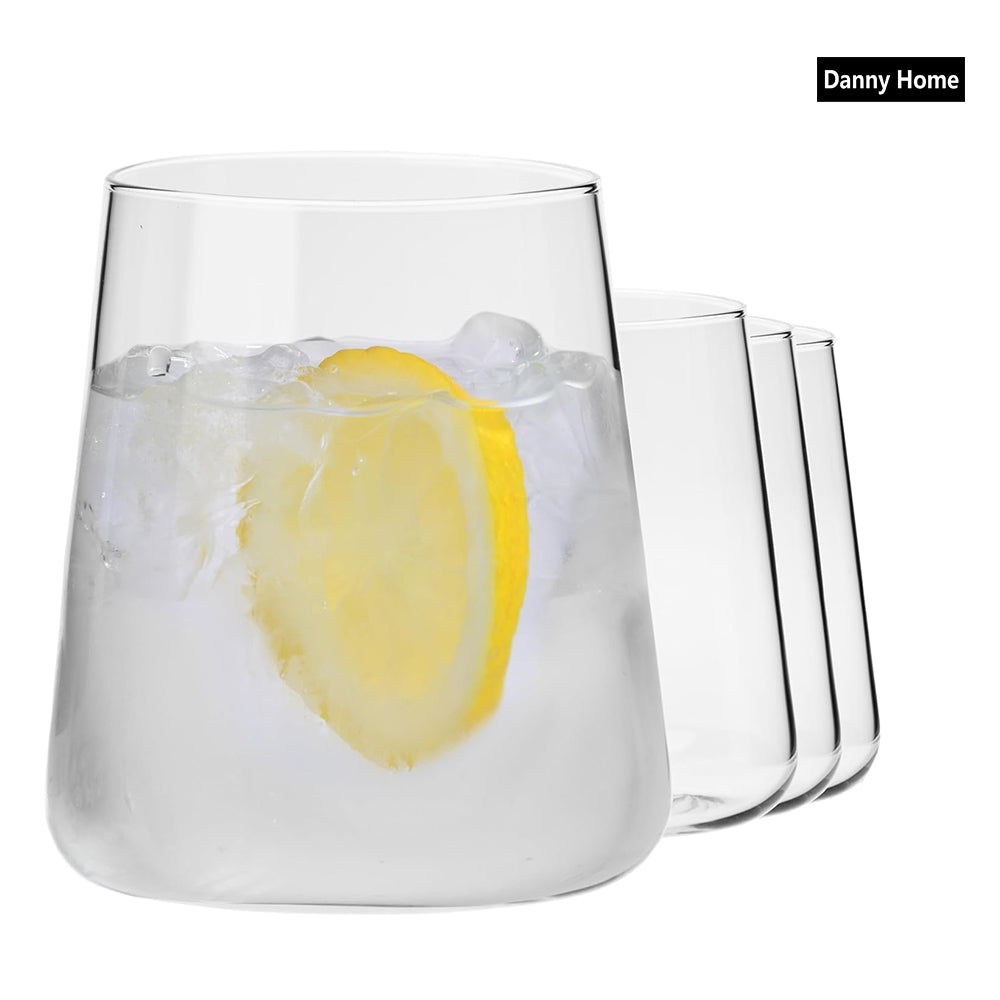 Danny Home 4-Pcs Short Tumbler Glasses 430-ml