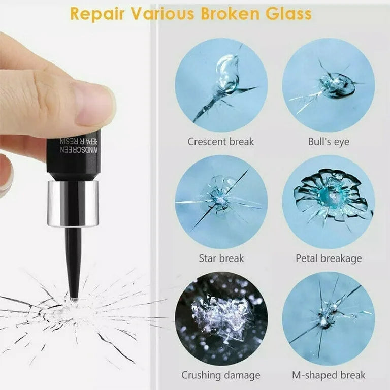 Windshield Repair Kit طقم إصلاح الزجاج الأمامي