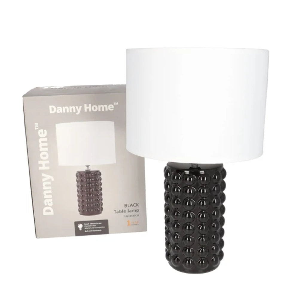 Danny Home Black Bubble Design Table Lamp 39cm