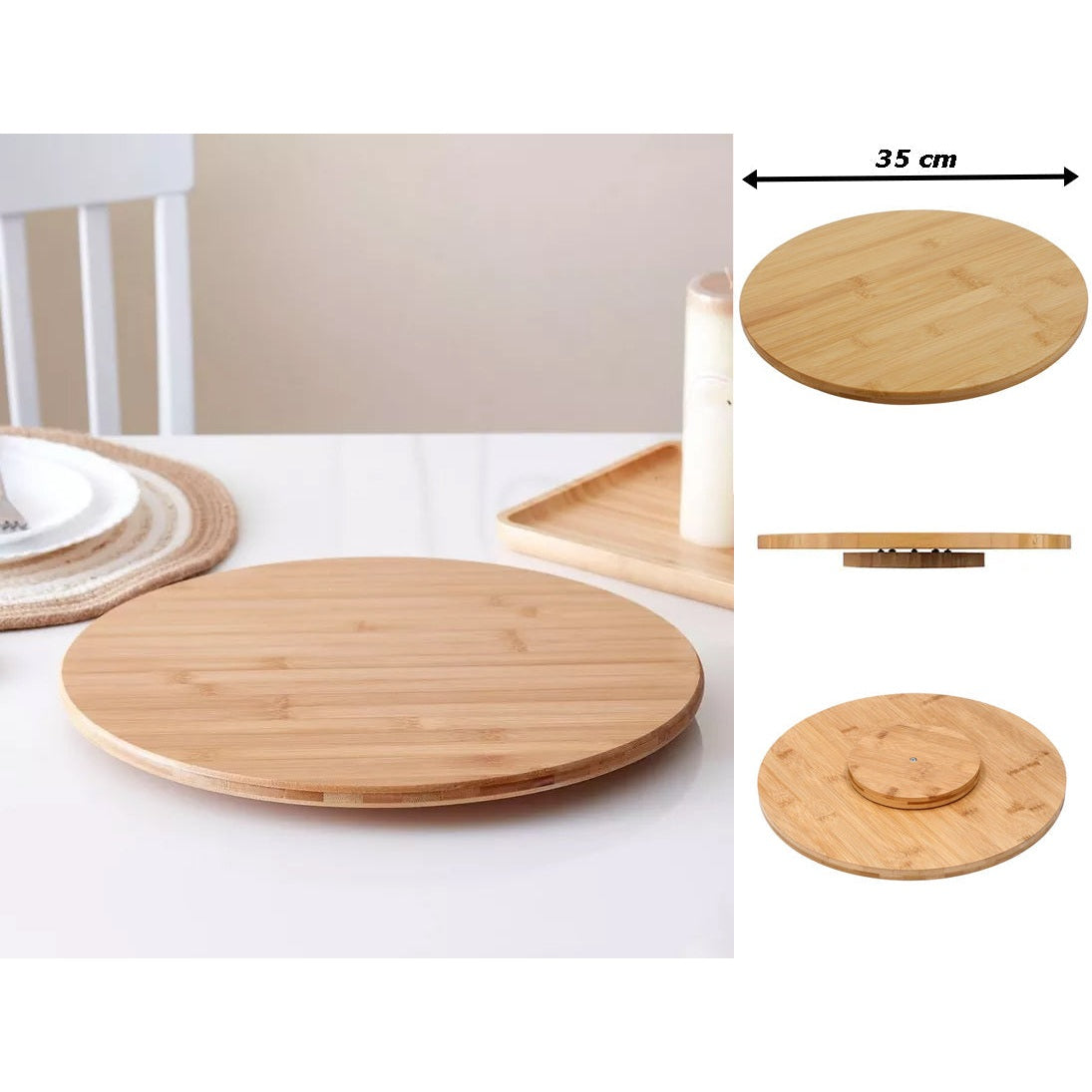 Bamboo Lazy Susan 35 cm