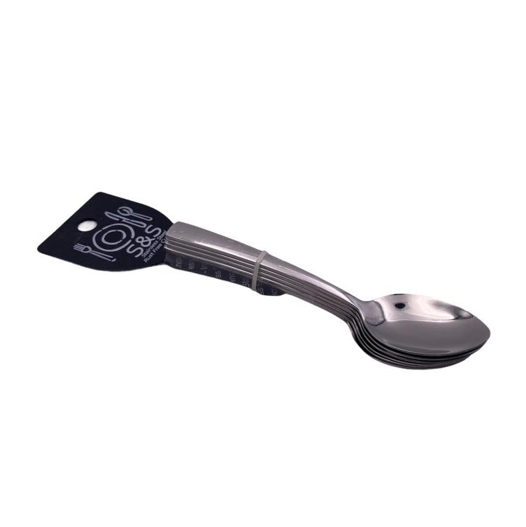 Plain modern tea spoons X6