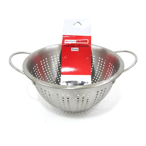 Stainless Steel punching colander; 21 cm