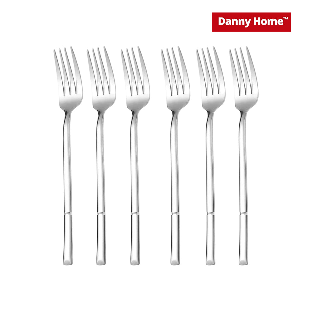 Danny Home 6-Pieces Stainless Steel Dessert Fork Silverware Flatware