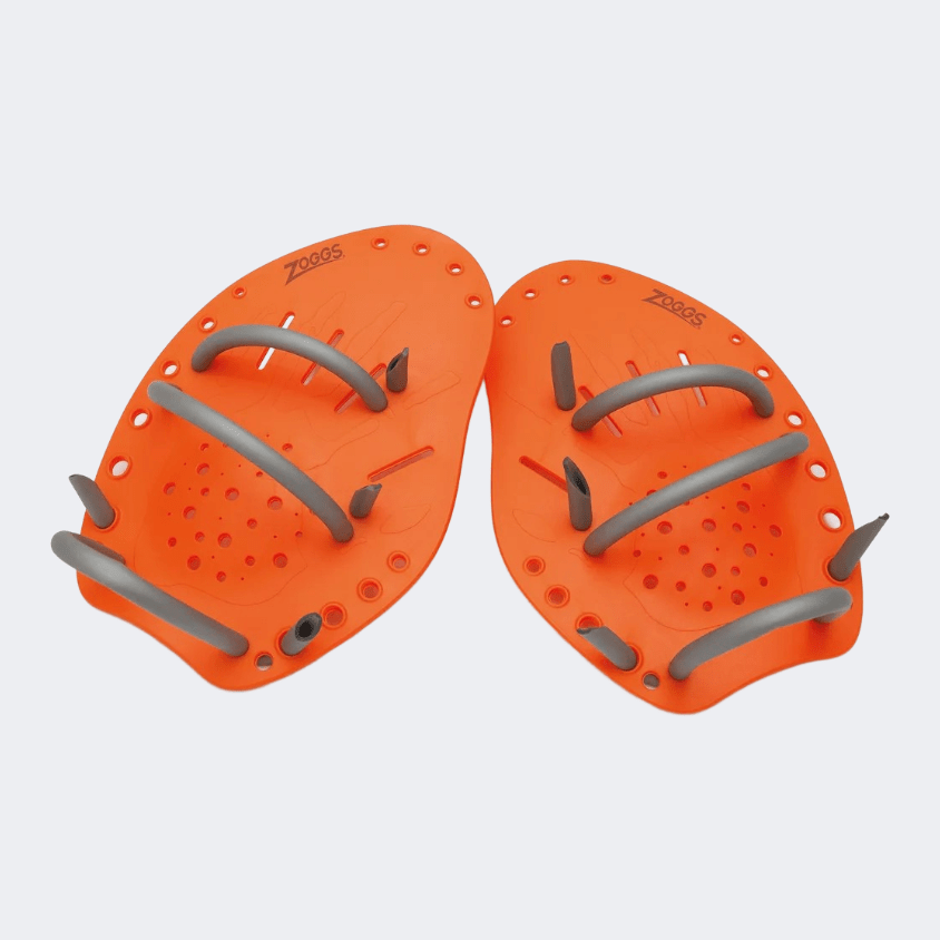 Zoggs Matrix Hand Swim Swimming Gear Orange/Grey - Medaid International