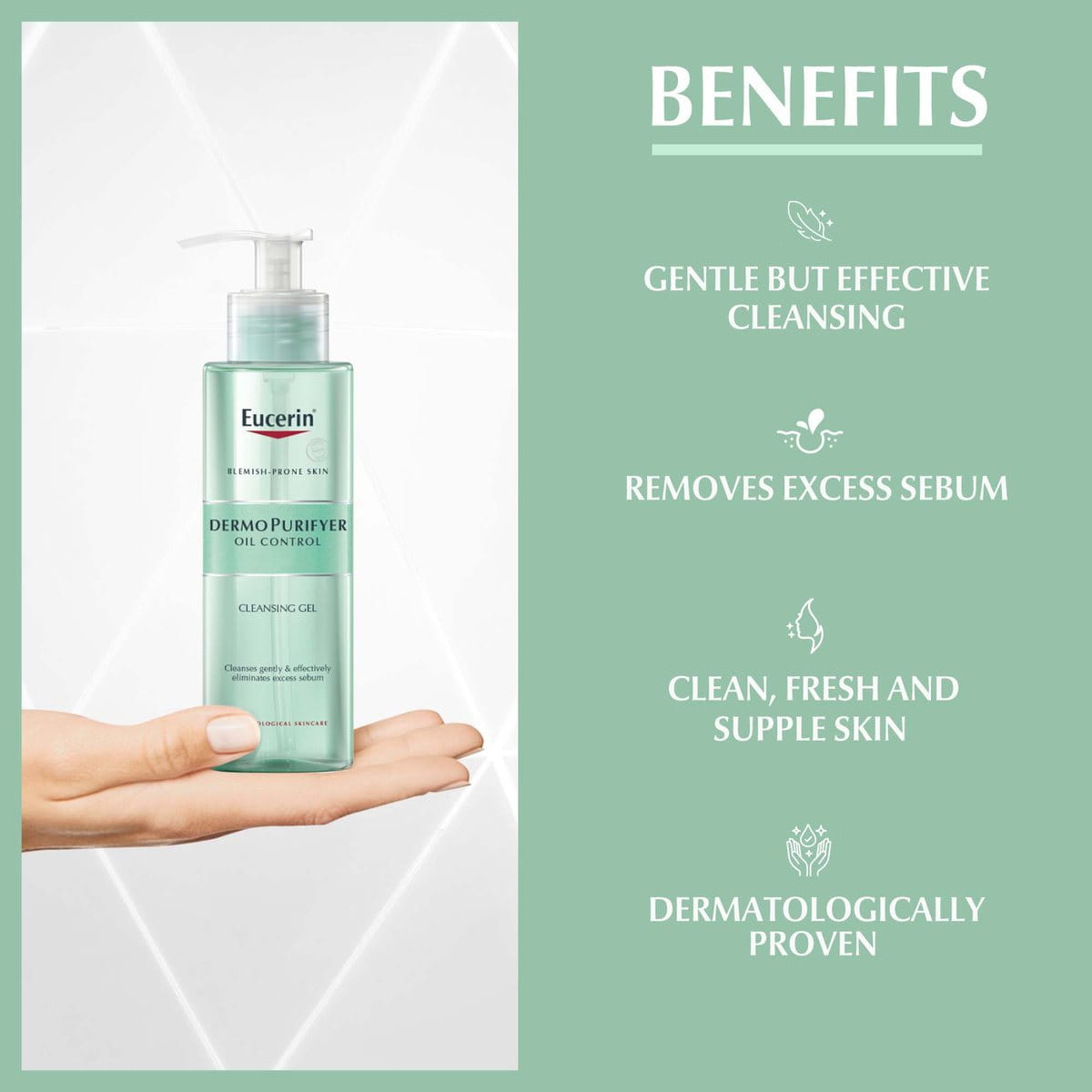 Eucerin Dermo Purifyer oil control cleansing gel 200ml