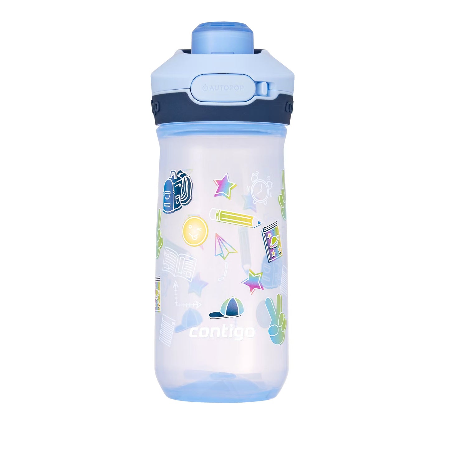 Contigo Jessie AUTOPOP Kids Water Bottle, 420 ml (Periwinkle)