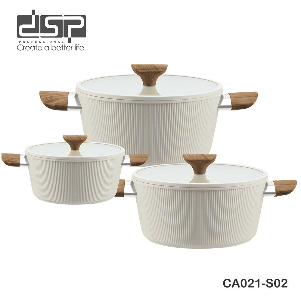 DSP CA021-S02 𝑴𝒂𝒔𝒕𝒆𝒓𝒑𝒊𝒆𝒄𝒆 𝑪𝒐𝒐𝒌𝒘𝒂𝒓𝒆 Set of 6-Pcs Beige