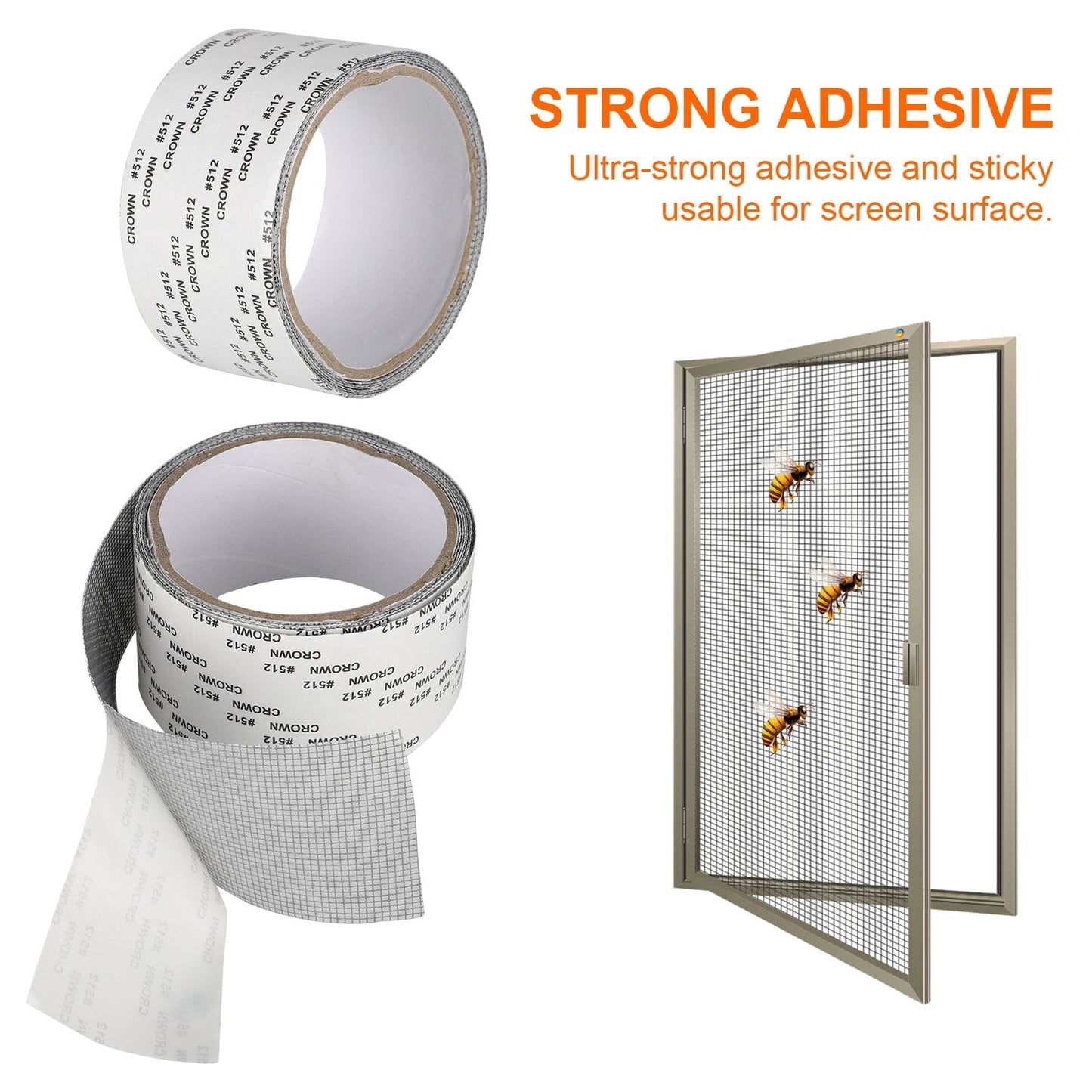 Window Screen Mosquito Net Repair Tape Strong Self Adhesive Fiberglass Mesh - تلزيق منخل