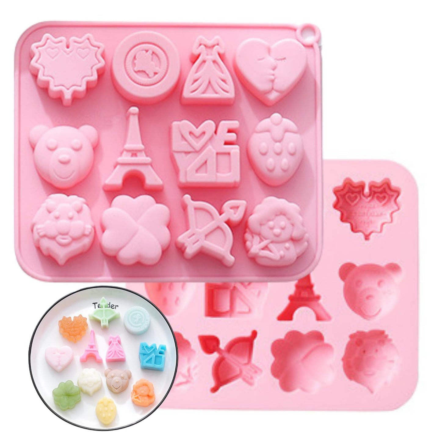 Valentines Chocolate Mould - Paris Edition, Silicone Heart Shapes