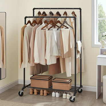 Premium Heavy-Duty Garment Rack – 50kg Capacity | Sleek, Sturdy & Space Organizer Clothes Hanger - Medaid International