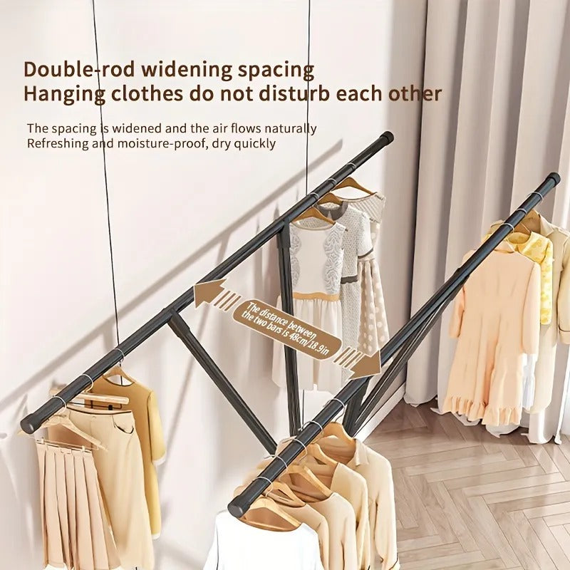 Double-Rod Folding Drying Rack