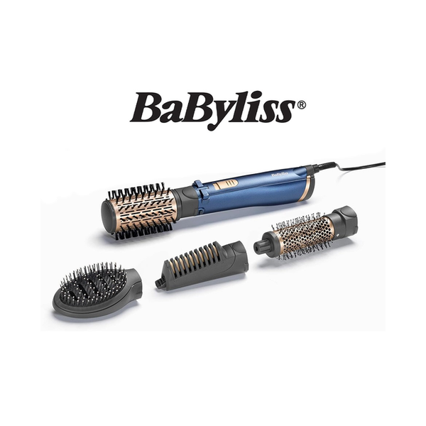 BaByliss Rotating Hot Air Brush – 1000W 4-in-1 Hair Styler with Ionic Technology for Smooth, Voluminous Hair AS965