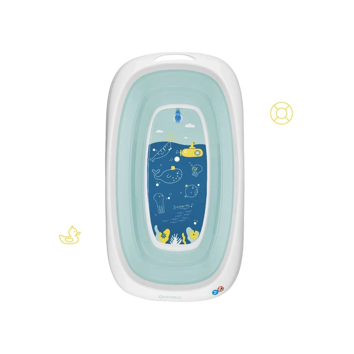 BabyMoov - Foldable Bath Tub - Blue/White