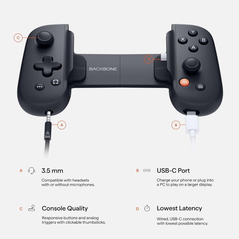 Backbone One Mobile Gaming Controller for Android and iPhone (USB-C)
